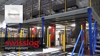 Palletising system by Swisslog with Qimarox modules [upl. by Ahidam110]