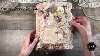 Shabby Chic Vintage All Fabric Junk Journal [upl. by Namdor]