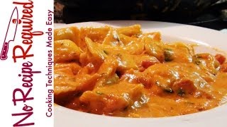 Cheese Ravioli with Creamy Marinara  NoRecipeRequiredcom [upl. by Nyberg]