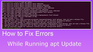 How to Fix Repository Errors While Running apt update on ubuntu Linux [upl. by Jevon98]