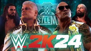 WrestleMania 40 WWE 2K24 Full PPV Card Playthrough [upl. by Abdul]