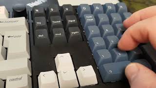 Keychron keycap sound comparison ABS ISODE vs DyeSub PBT ISODE pt 2 [upl. by Lenahc]