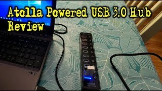 Atolla Powered USB 30 Hub 7 USB and 4 Smart Charging Ports Review [upl. by Aizirk]