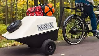 How To Turn Old Wheelbarrows Into A Bike Trailer amp Other Camping DIY Projects  Remake Project [upl. by Acima128]