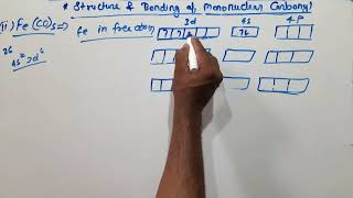 Structure of mononuclear carbonyl compounds CrCO6 FeCO5 NiCO4 [upl. by Gerladina932]