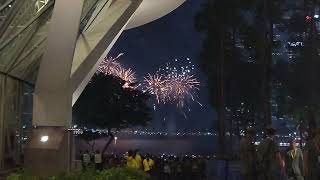 NDP 2024 Fireworks 4K 30fps 811 pm 818 pm Blocked view by they duty 1 [upl. by Oigres292]