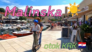 Malinska ☀️ 2024 🏖️ Otok Krk 🇭🇷 Croatia [upl. by Htesil]