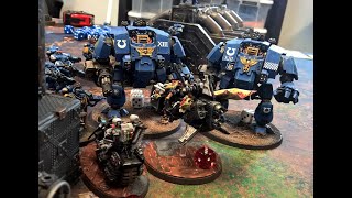 Ravenwing v Ultramarines  1500 pt  Slow Grow Campaign [upl. by Ardnasil]