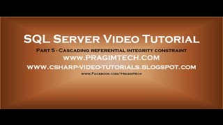 Cascading referential integrity constraint  Part 5 [upl. by Trent]