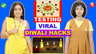 Testing Viral DIWALI Hacks  Anaysa [upl. by Alatea503]