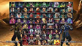 Mortal Kombat Armageddon  All Characters List PS2 Gameplay HD PCSX2 [upl. by Bekki257]