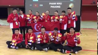 SG clinched 4 golds on the 1st day of the gymnastics competition at Asean Schools Games 2017 [upl. by Enoid28]