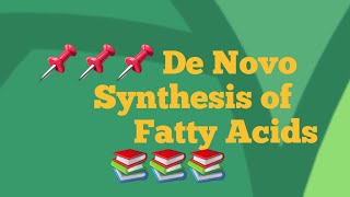 De Novo Synthesis of Fatty Acids fattyacidsynthesis fattyacids lipidmetabolism fattyacid [upl. by Ecirtram]