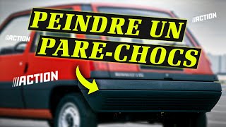 TUTO  REPEINDRE UN PARECHOCS À LA BOMBE ACTION  Renault 5 SUPERCINQ [upl. by Freddy]