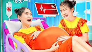 My Mom Is Pregnant  Funny Stories About Baby Doll Family [upl. by Faxen888]