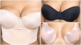 STRAPLESS PUSH UP BRAS THAT WORKS FOR BIG BOOBS  OMABELLETV [upl. by Hugibert710]