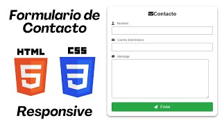 Cómo Crear un Formulario de Contacto Responsivo en HTML y CSS [upl. by Wendye653]