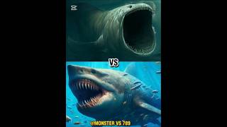 the bloop vs megalodon°worm°blue whale°hippocampus shorts viral monster music the [upl. by Gaudette600]