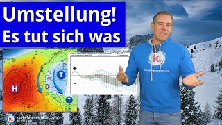 Großwetterlage stellt sich um  Höhentief Polarluft oben Schnee möglich [upl. by Phaidra]