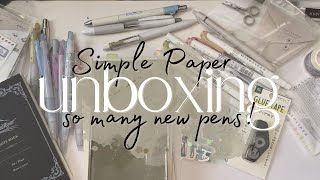 NEW PENS HAUL simple paper unboxing and pen  highlight swatches [upl. by Sieber]