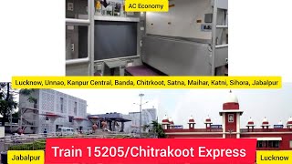 Chitrakoot Express Lucknow to Jabalpur Train 15205  Full Train Journey in AC Economy Coach train [upl. by Haletky]