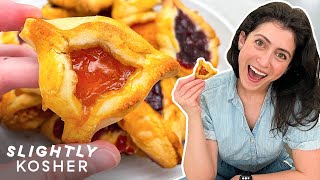 Tess Bakes Her Moms Favorite Hamantaschen Cookie Recipe For Purim  Slightly Kosher [upl. by Lertnek]