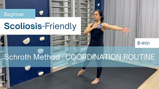 8Min ScoliosisFriendly Schroth Coordination Workout BEGINNER [upl. by Nodnnarb]