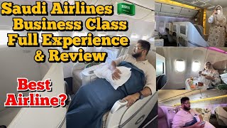 Saudi Airline Business Class Full Experience amp Review  Best Airline [upl. by Eillas930]