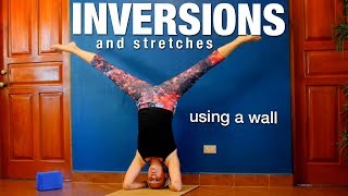 Inversions amp Stretches with a Wall Yoga Class  Five Parks Yoga [upl. by Luapnhoj653]