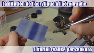 Tutoriel  la dilution de la peinture acrylique Tamiya  Hobby Color à laérographe [upl. by Nalon]