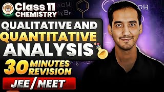 Qualitative and Quantitative Analysis of Organic Compounds  NEETJEE  Class 11  Sourabh raina [upl. by Dunning]