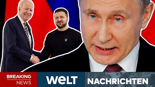 MASSIVER SCHLAGABTAUSCH Putins Rede zur Lage der Nation  Wie reagiert Biden  WELT NEWSSTREAM [upl. by Greff]