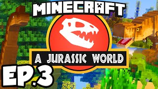 Jurassic World Minecraft Modded Survival Ep3  WORKING SMELTERY Rexxit Modpack [upl. by Airamanna]