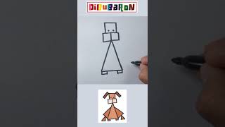 Dibuja un perro usando figuras geométricas 🐶🐶🐶 Dibujos Sencillos  Dibubaron Speed Drawing [upl. by Ferwerda771]