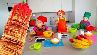 Five Kids Lets Make Yummy Pancakes  Snack Song  more Childrens Songs and Videos [upl. by English]