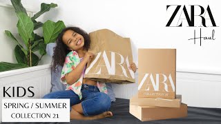 ZARA KIDS TRY ON HAUL I SPRING amp SUMMER COLLECTION 2021 I UNBOXING ZARA HAUL I BELGIUM [upl. by Karna]