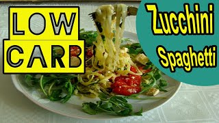 Low Carb kalorienarm Zucchini Spaghetti mit Hähnchen und vegetarisch mit Tofu [upl. by Ahsrats722]