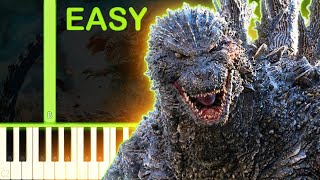 Pray  GODZILLA MINUS ONE  EASY Piano Tutorial [upl. by Alithea]