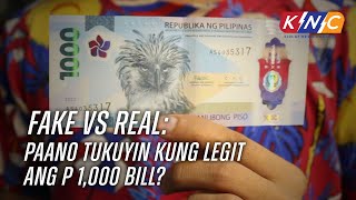 Fake vs real Paano tukuyin kung legit ang iyong P1000 bill  Kidlat News Channel [upl. by Chick]