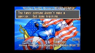 Marvel Super Heroes Captain America Playthrough using the Ps1 Action Replay V2 Ps2 Bonus Disc D [upl. by Lezley761]