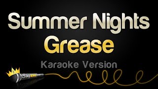 Grease  Summer Nights Karaoke Version [upl. by Yrem]