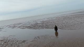 First FPV flight around Another Place at Crosby beach [upl. by Esaele605]