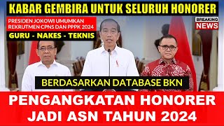 RESMI  PRESIDEN UMUMKAN PENGANGKATAN HONORER JADI ASN TAHUN 2024 SIAPKAN 16 JUTA FORMASI PPPK [upl. by Butta]