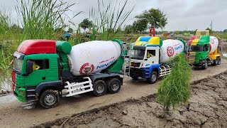 Wow  Mobil Truk Molen Beton Mixer Ngecor Jalan Jatuh Terguling Hino 500 Isuzu Giga Ud Quester [upl. by Hansiain]