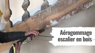 Décapage par aérogommage dun escalier  ACF [upl. by Uohk901]