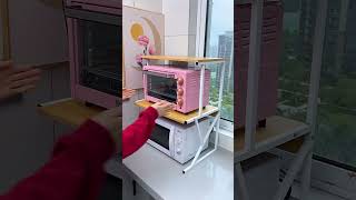 Multilayer microwave oven rack can be placed up and down [upl. by Atsyrk552]