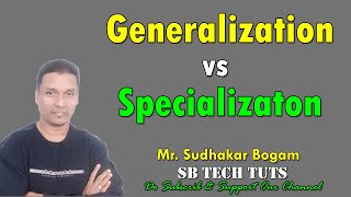 Difference between Generalization and Specialization  Generalization vs Specialization  DBMS [upl. by Morganne]