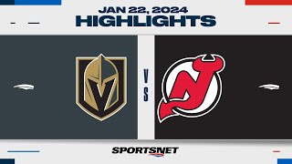 NHL Highlights  Golden Knights vs Devils  January 22 2024 [upl. by Orthman]