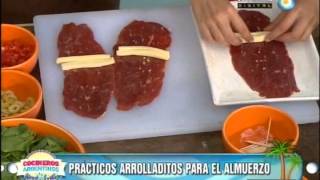 Arrolladitos de carne con revuelto de brócoli y espinaca Parte 1 [upl. by Shandee293]