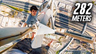 Dangerous 282 Meter Skyscraper Climb in Dubai 😲 [upl. by Yelhsa]